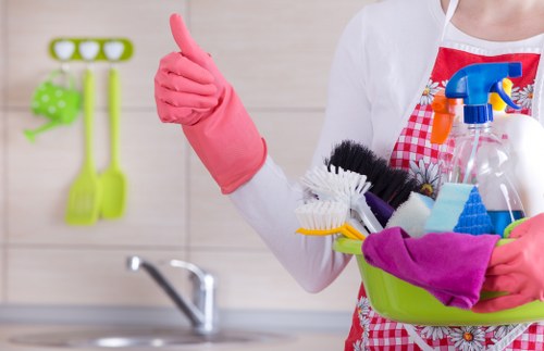 Regular home cleaning visit in a Kentishtown apartment building