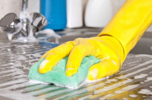 Local cleaner carrying out a scheduled visit in Kentishtown